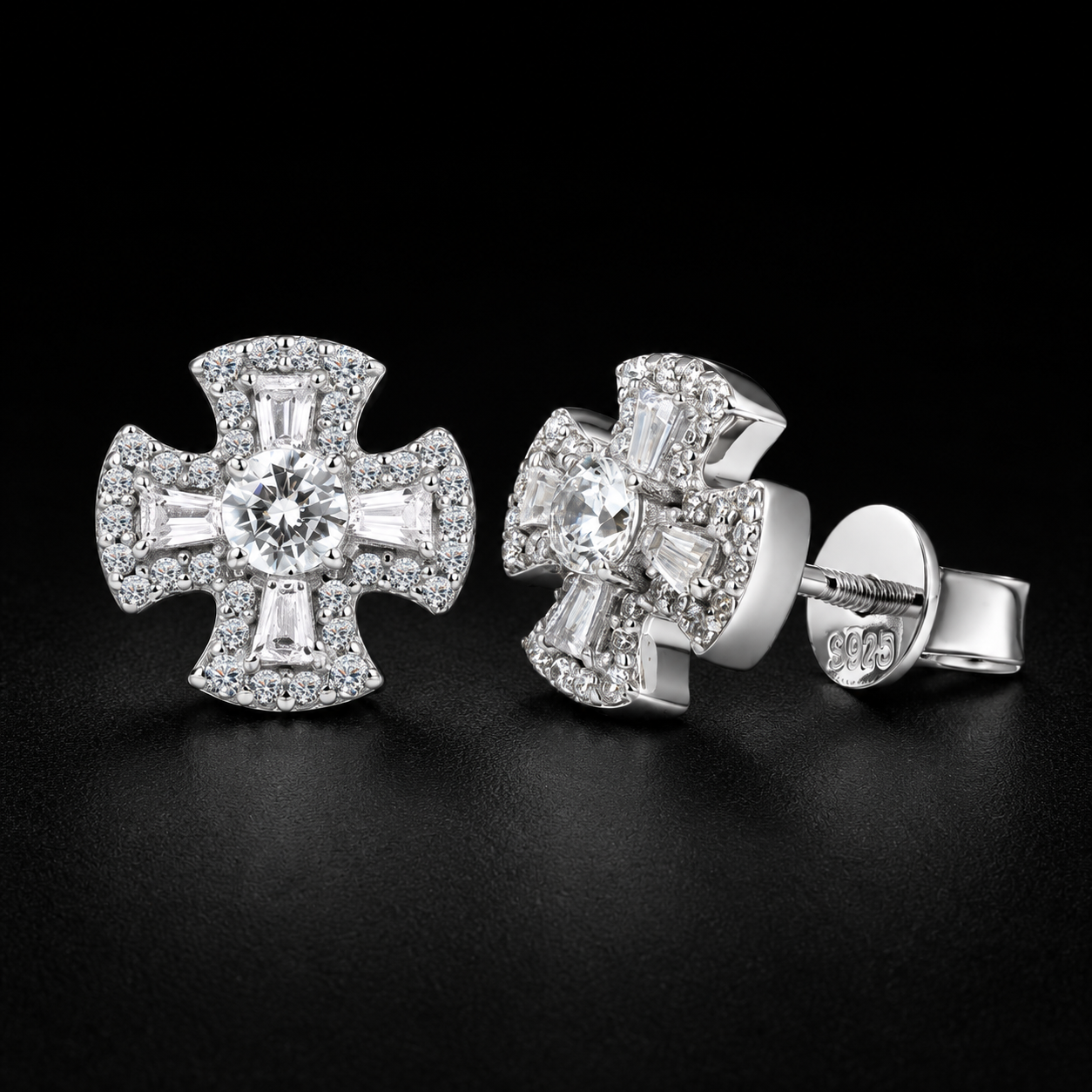 ORVEZI Cross Stud Earrings