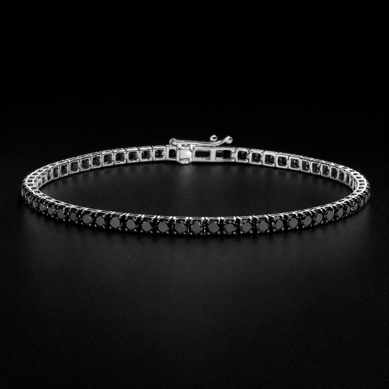 ORVEZI Black Tennis Bracelet
